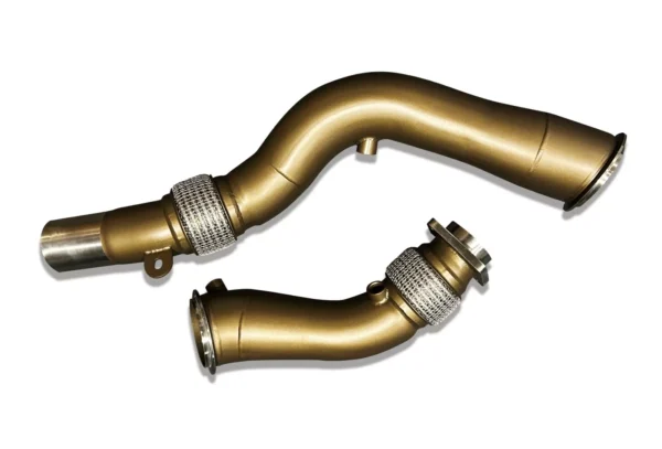 SLN BMW S55 Ceramic Coated Decat Downpipes M2C F87 M3 F80 M4 F82 3.5"
