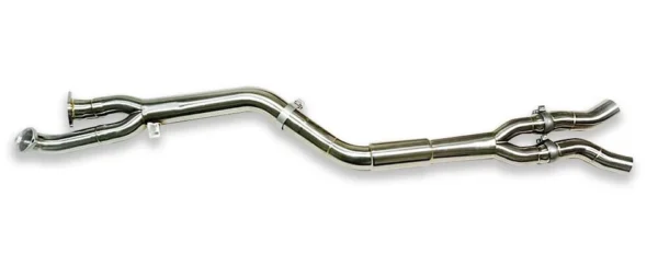 SLN BMW S58 M3 G80 M4 G82 & X3M X4M LCI Resonated Single Mid Pipe with Under-Brace - Image 2